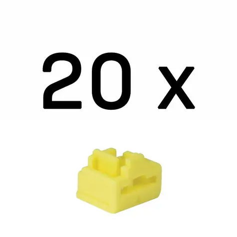 Lindy 47901 RJ-45 Portblocker ohne Schlüssel gelb / 20 Stück.