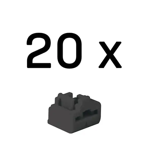 Lindy 47892 RJ-45 Portblocker ohne Schlüssel schwarz / 20 Stück.