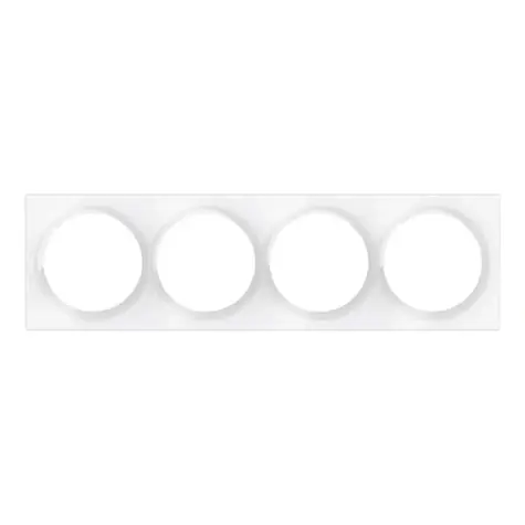 Fibaro Walli Vierfach-Abdeckplatte FG-Wx-PP-0009 / Vierfachrahmen für Walli-Schalter, weiß