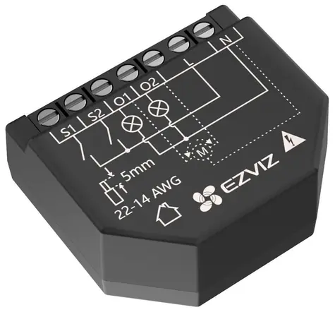 Ezviz T36 Smart Wi-Fi-Relais / Leistungsmesser / 2 Kanäle / Wi-Fi