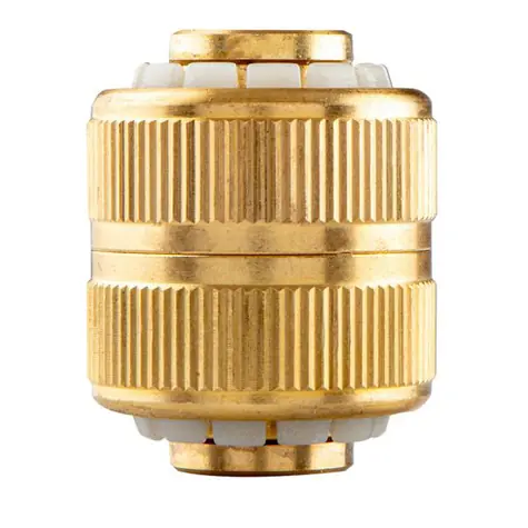 Neo Tools 15-737 Gold / Kupplung zur festen Verbindung von Schläuchen / Material Messing / 3/4"