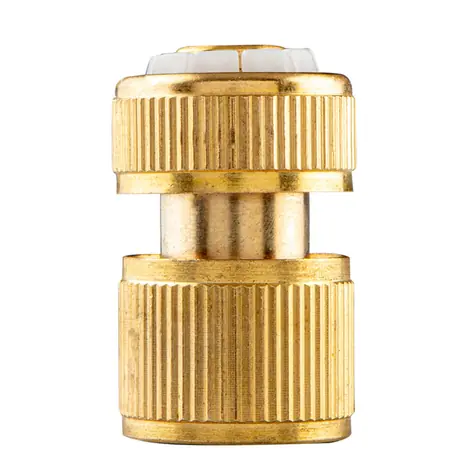 Neo Tools 15-731 Gold / Schnellkupplung mit STOP-Funktion / Material Messing / 1/2"