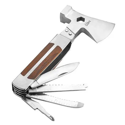 Neo Tools 63-112 / Multifunktionswerkzeug 11 in 1 / Edelstahl / Nylonetui