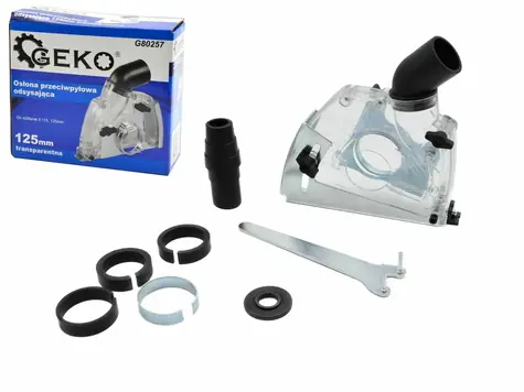 GEKO Saugdeckel transparent 125mm für Winkelschleifer 115-125mm 