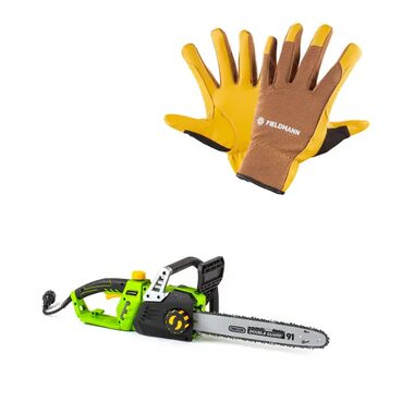 Fieldmann FZP 2025-E + FZO 7011 / Elektrokettensäge + Handschuhe / 2400W / 16"/405?mm