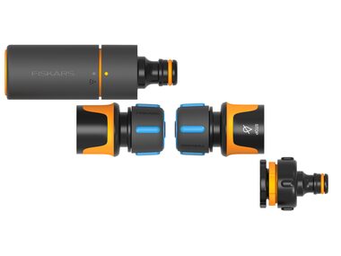 Fiskars 1027091 Comfort Easy Bewässerungsset / Düse | Kupplung | Schnellkupplung | STOP-Schnellkupplung