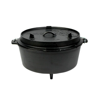 Valhal Outdoor Gusseisen-Outdoor-Topf (Camp Dutch Oven) VH12L+