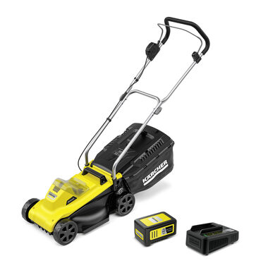 Kärcher LMO 2-18 Akku-Set / Akku-Rasenmäher / 18V / Schnittbreite 32 cm / 30 l Korb / 5,0 Ah