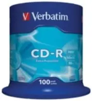 Verbatim 100 Stück CD- R 700 MB 52x / Extra Schutz / Spindel