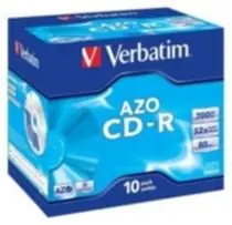 Verbatim 10 Stück CD- R 700 MB 52× / Crystal / JewelCase
