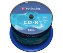 Verbatim 50 Stück CD- R 700 MB 52x (zusätzlicher Schutz) / Spindel