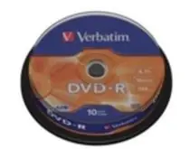 Verbatim 10 Stück DVD- R 4,7 GB 16x / Spindel