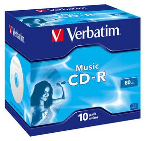 Verbatim 10 Stück CD- R 700 MB Lebe es! 40x / JewelCase