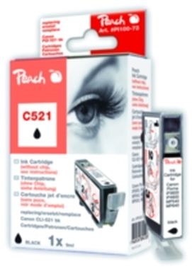 Peach CLI-521 Alternativkartusche ohne Chip / 9 ml / Schwarz