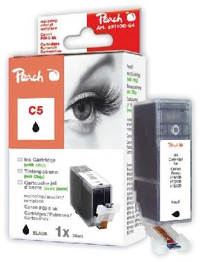 Peach -kompatible Patrone Canon PGI-5BK, Schwarz, 26 ml