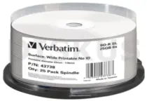 Verbatim 25 Stück Blu-Ray BD- R / 25 GB / 6x / bedruckbar / Spindel