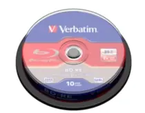 Verbatim 10 Stück Blu-Ray BD-RE 25GB 2× / Spindel