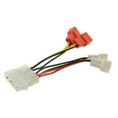Primecooler PC-MX1 Reduktion / 4pin Molex auf 4X 3pin Netzteil