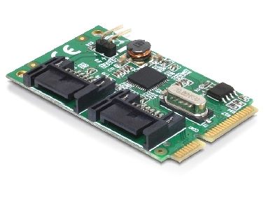 DeLock MiniPCIe I/O PCIe volle Größe / 2 x SATA 6 Gb/s