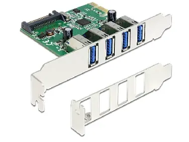 DeLock PCI Express Karte / 4 x USB 3.0 / Low Profile