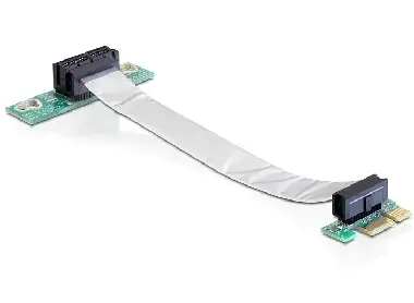 DeLock Riser Karte PCI Express x1 / flexibles Kabel / Einschub links
