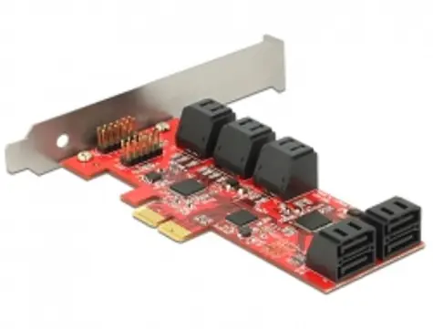 DeLock PCI Express Karte > 10 x interne SATA 6 Gb/s - Low Profile Formfaktor 