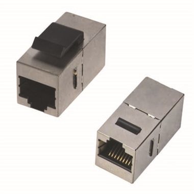 DATACOM Kopplerpanel STP 2 x RJ45 CAT5E / 8p8c / gerade / Kunststoff