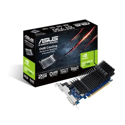 Asus GT730-SL-2GD5-BRK / 902 MHz / 2 GB 5010 MHz / 64 Bit / VGA+DVI+HDMI / 75 W