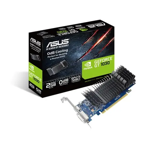 Asus GT1030-SL-2G-BRK / 1266 MHz / 2 GB 6008 MHz / 64 Bit / DVI+HDMI / 30 W