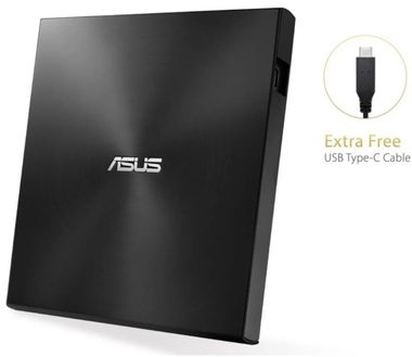 Asus SDRW-08U9M-U schwarz / schlank / USB 2.0 / USB-C