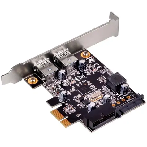Silverstone EC04-E PCIe-Karte / 2x USB 3.0 intern / 2x USB 3.0 extern