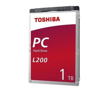 Toshiba L200 1 TB (Bulk) / 2,5 Zoll / 5.400 U/min / 128 MB Cache / SATA III / intern / MTTF 600 K / 2 Jahre / Bulk 