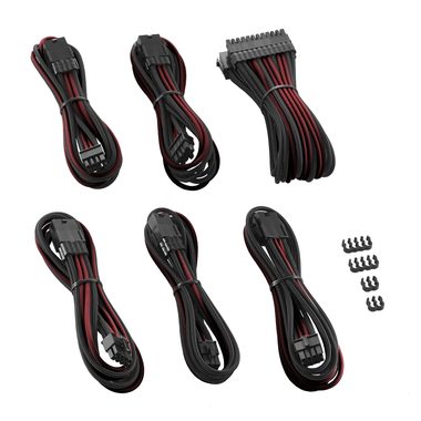 CableMod PRO ModMesh Kit - schwarz-dunkelrot