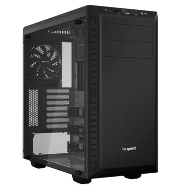 be quiet! PURE BASE 600 Window schwarz / ATX / 2x USB 3.0 + 2x Klinke 3,5mm / 1x 120 mm + 1x 140 mm