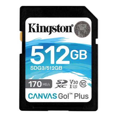 Kingston Canvas Go! PLUS SDXC 512 GB / UHS-I V30 / U3 / Klasse 10