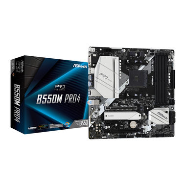 ASRock B550M Pro4 / AMD B550 / DDR4 / SATA III RAID / USB / GLAN / M.2 / sc.AM4 / mATX