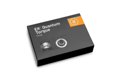EKWB EK- Quantum Torque 6er-Pack HDC 16 - Nickel / G1|4" auf 16 mm Außendurchmesser / Silber / 6 Stück