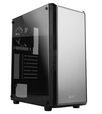 Zalman S4 schwarz-silber / ATX / 1xUSB 3.0 + 1xUSB 2.0 / 2x120mm / ohne Netzteil / transparente Seite