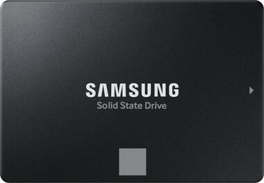 Samsung 870 EVO 500 GB / 2,5 Zoll / MLC / RW: 560 / 530 MBit/s / IOPS: 98.000 / 88.000 / MTBF 1,5 MHz / 5 Jahre