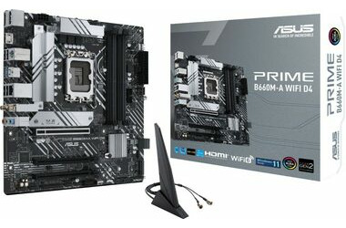 Asus Prime B660M-A WIFI D4 / B660 / LGA 1700 / 4X DDR4 / PCIEx16 / 1x GLAN / Micro-ATX
