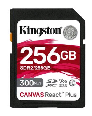 Kingston Canvas React PLUS SDXC 256 GB / UHS-II V90 / U3 / Klasse 10