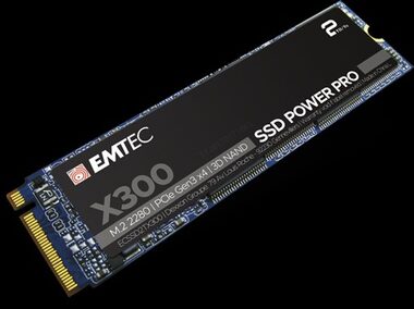 EMTEC X300 SSD Power Pro 2 TB / SSD / M.2 2280 / PCIe 3.0 x4 / R: 3000 MB / W: 3000 MB / IOPS: 230 K 640 K / TLC
