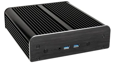 Akasa Newton S UCFF schwarz / Mini ITX / mit Netzteil / Aluminium / OEM / ohne Lüfter 