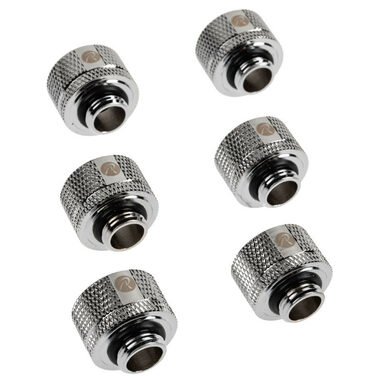 RAIJINTEK Pelias Silber - D141806 6 Stück Silber / 14 mm Außendurchmesser > 10 mm Innendurchmesser HardTube / G1/4" 