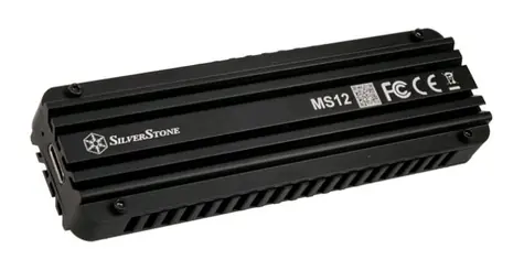 Silverstone MS12 Externer M.2 SSD-Rahmen mit USB 3.2 schwarz 