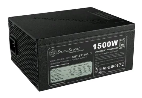 Silverstone Strider ST1500-TI v2.0 / ATX / 1500 W / aktiver PFC / 135 mm / modular / 80 PLUS Platinum 