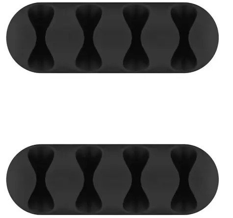 MicroConnect 4-Slot Kabelorganizer 2 Stück schwarz