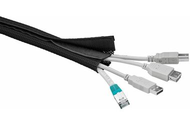 MicroConnect Cablesock mit Klettverschluss 1,8m schwarz