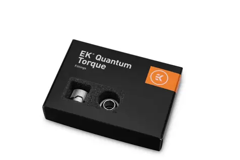 EKWB EK- Quantum Torque 6er-Pack HDC 12 - Satiniertes Titan / G1|4" auf 12 mm Außendurchmesser / satiniert / 6 Stück