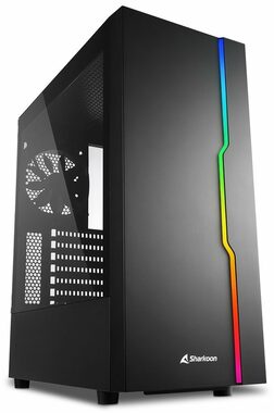 Sharkoon RGB SLIDER schwarz / RGB / ATX / 1x 120mm / ohne Stromquelle / transparente Seite